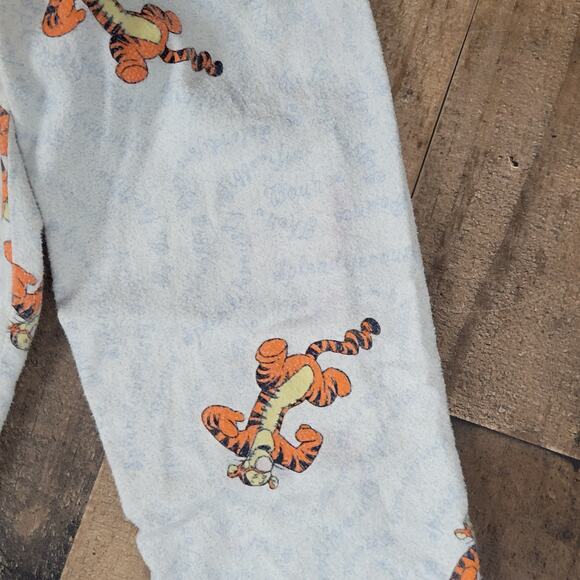 Tigger Vintage 90s Sleepwear Night Gown Womens XS Disney Winnie The Pooh Blue - Picture 9 of 14